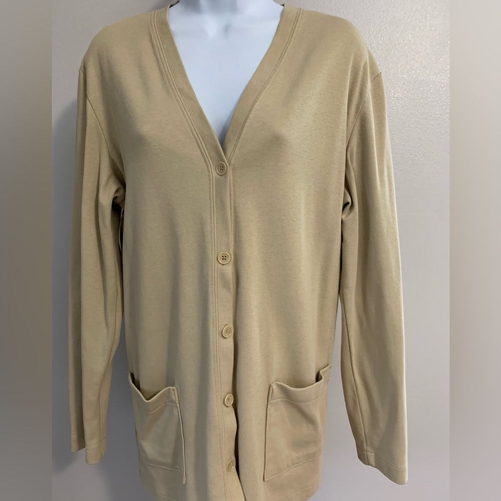 Lands End Button Cardigan